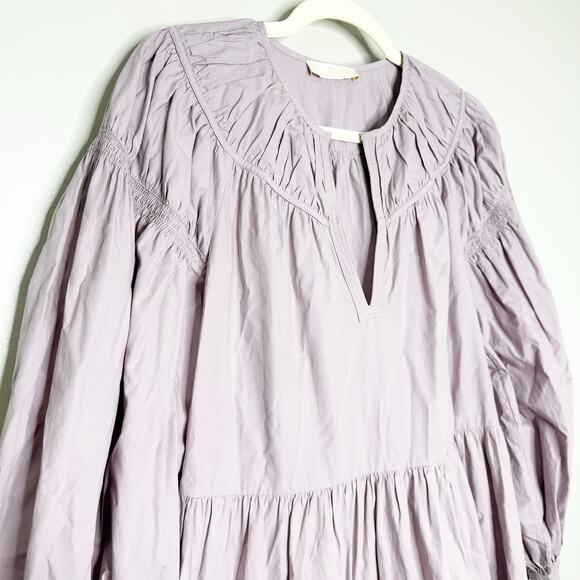 Ulla Johnson Rosa Dress Tanzanite Tiered Mini Dress in Purple Gray Size 2 - Picture 4 of 8